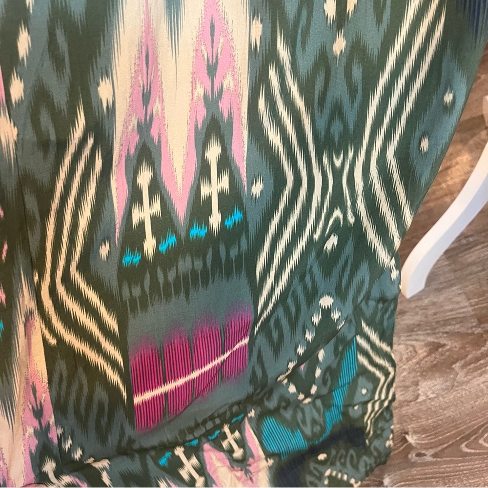 Figue, Bridgette Salome Ikat Green Patterned Women's pants, Size S - Picture 4 of 16